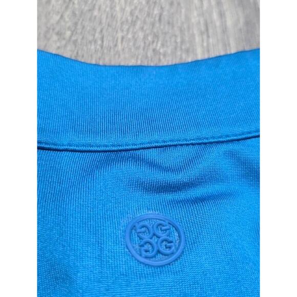 G/FORE Multi Blue Stripe Layered 1/4 Zip Mock Pullover Golf Medium A003820 - Picture 8 of 8